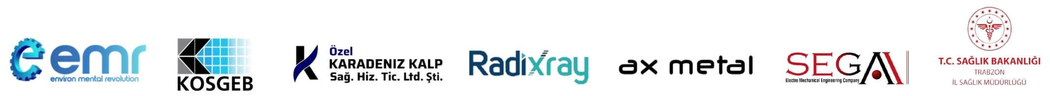 EMR, KOSGEB, Özel Karadeniz Kalp, Radixray, ax metal, SEGA, T.C. Sağlık Bakanlığı Trabzon İl Sağlık Müdürlüğü